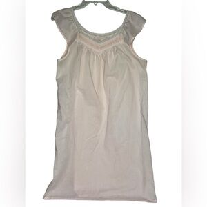 KATZ Women’s Size M Nightgown Pale Pink Sleeveless‎ Lace Trim Vintage USA
